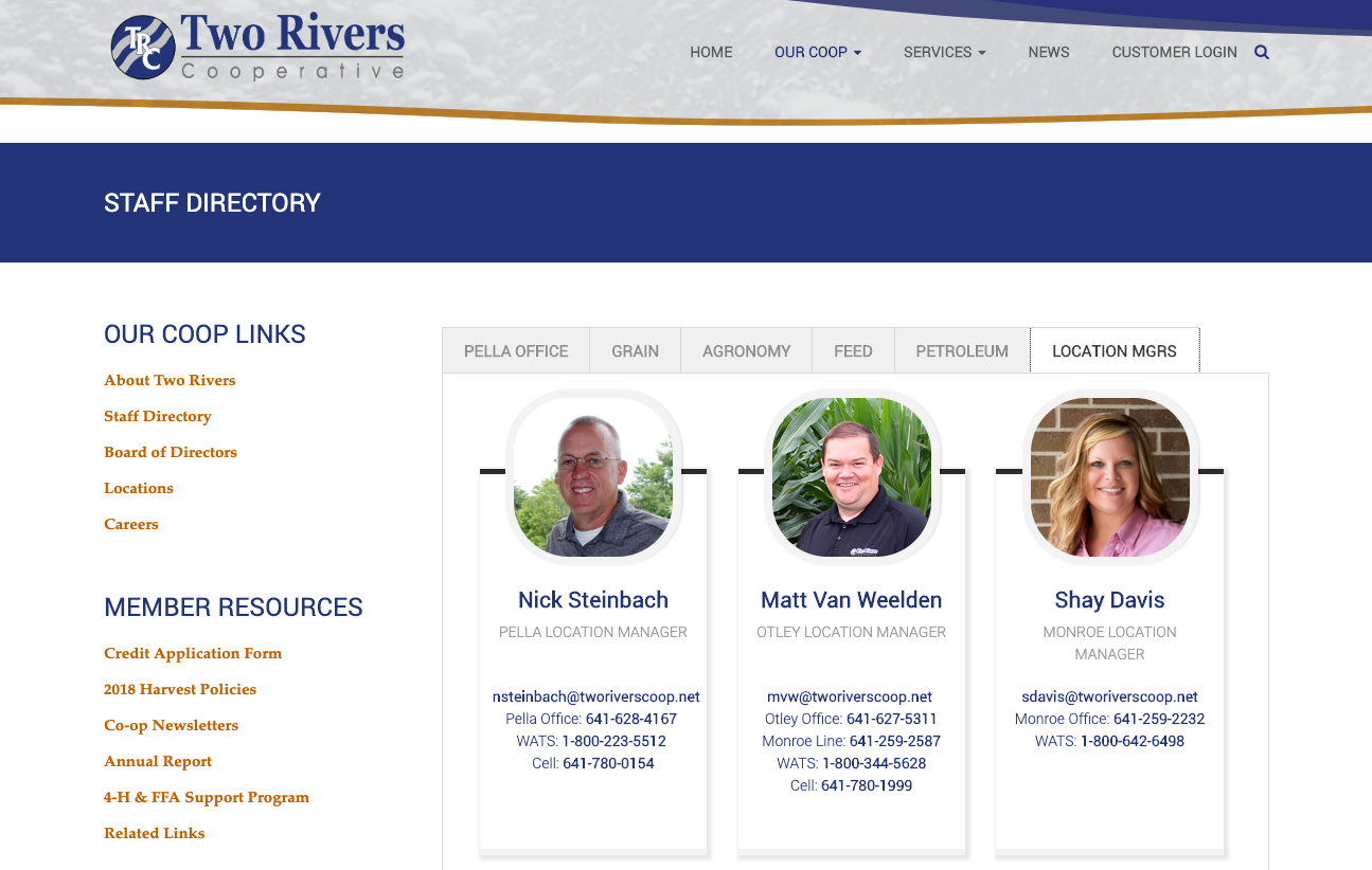 Two Rivers Cooperative Website